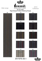 Devanet 1570.35.1 stripe profiled rigid webbing for belts